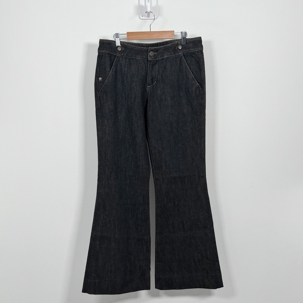 Serfontaine Sailor Jeans Womens 29 Dark Indigo Wide Leg Bell Bottom Flare USA